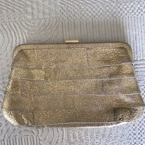 J Crew gold clutch